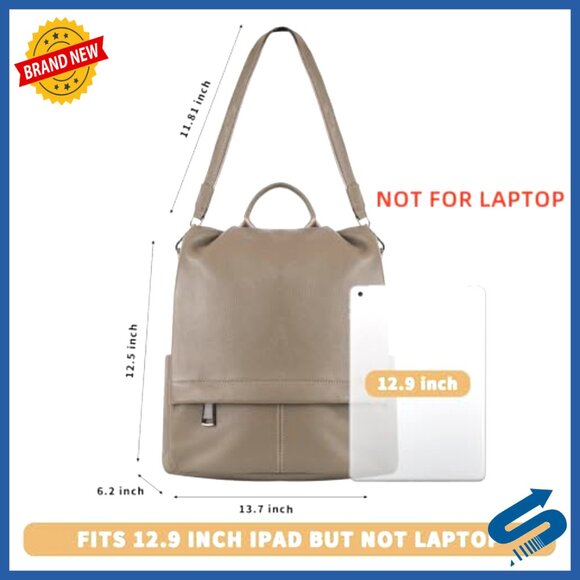 Genuine Leather Anti-Theft Backpack Purse Convertible Shoulder Bag